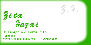 zita hazai business card
